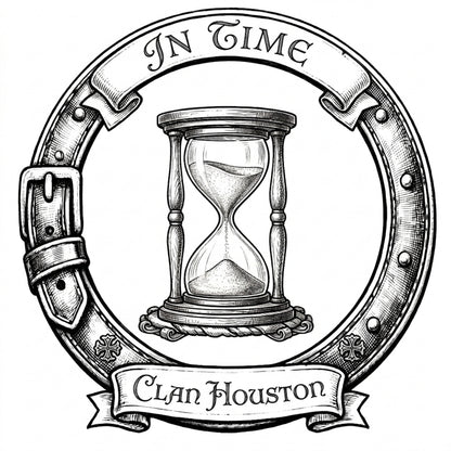 Clan Houston Crest digital download: Includes Color PNG, B&W PNG, and SVG vector files