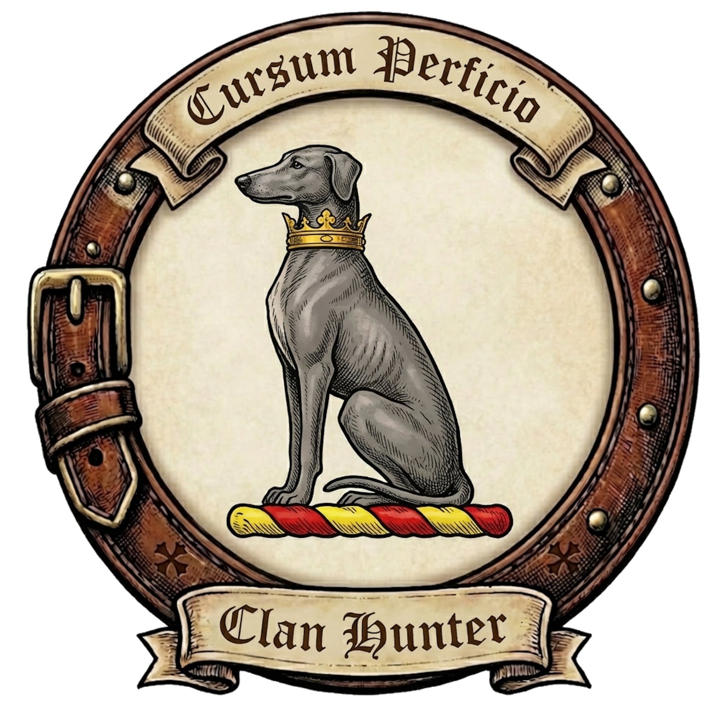 Clan Hunter Crest digital download: Includes Color PNG, B&W PNG, and SVG vector files