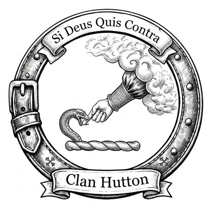 Clan Hutton Crest digital download: Includes Color PNG, B&W PNG, and SVG vector files