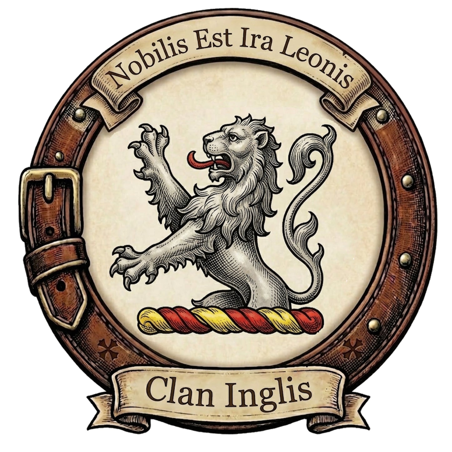 Clan Inglis Crest digital download: Includes Color PNG, B&W PNG, and SVG vector files