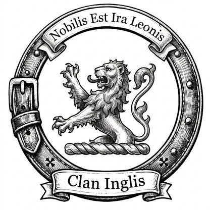 Clan Inglis Crest digital download: Includes Color PNG, B&W PNG, and SVG vector files