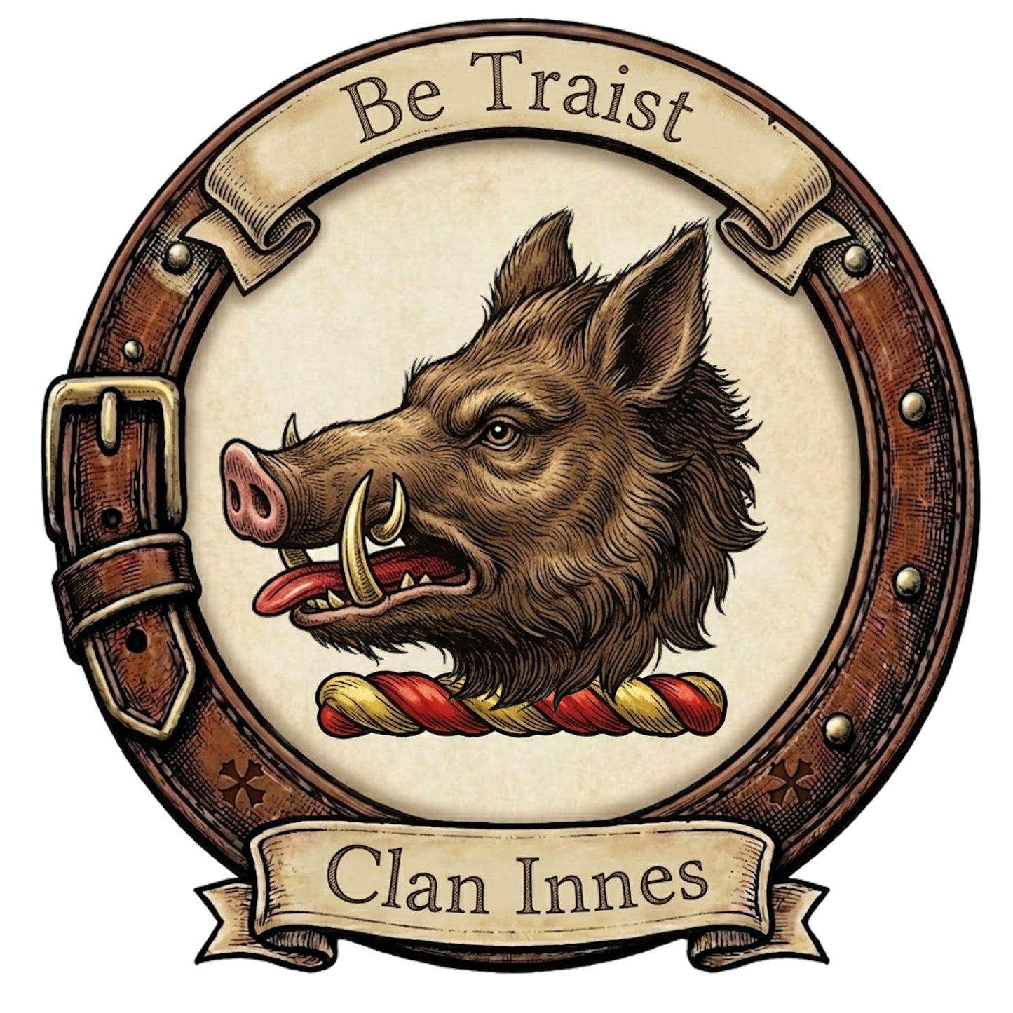 Clan Innes Crest digital download: Includes Color PNG, B&W PNG, and SVG vector files