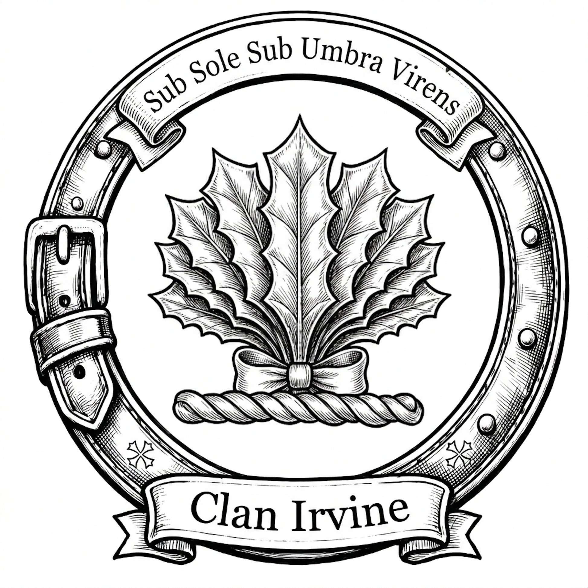 Clan Irvine Crest digital download: Includes Color PNG, B&W PNG, and SVG vector files