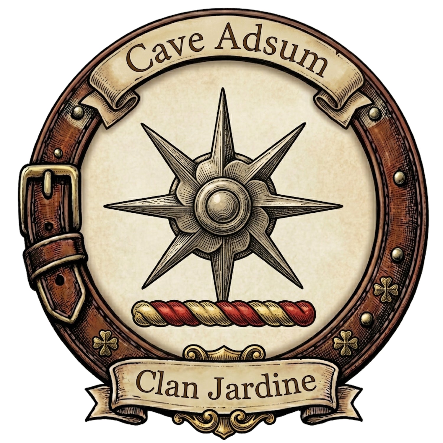 Clan Jardine Crest digital download: Includes Color PNG, B&W PNG, and SVG vector files