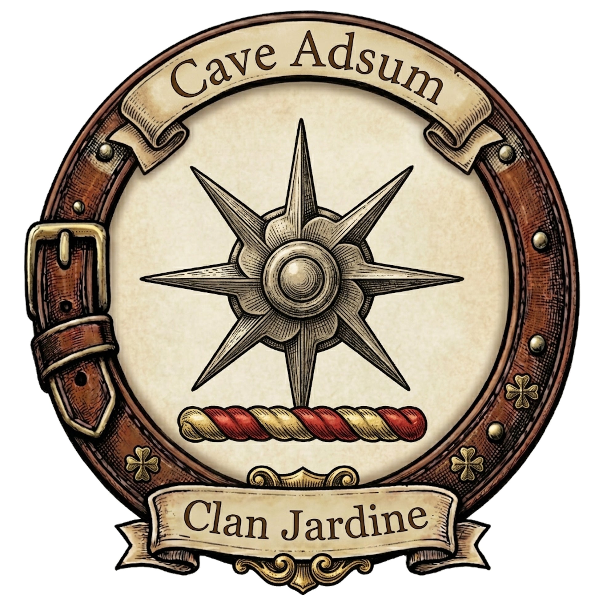 Clan Jardine Crest digital download: Includes Color PNG, B&W PNG, and SVG vector files