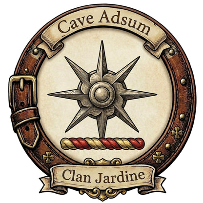 Clan Jardine Crest digital download: Includes Color PNG, B&W PNG, and SVG vector files