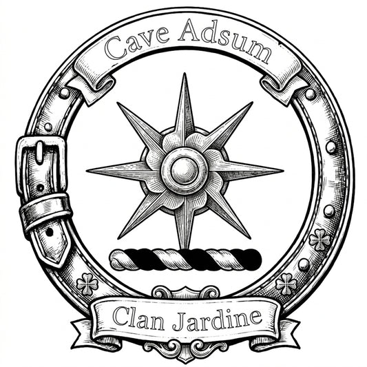 Clan Jardine Crest digital download: Includes Color PNG, B&W PNG, and SVG vector files
