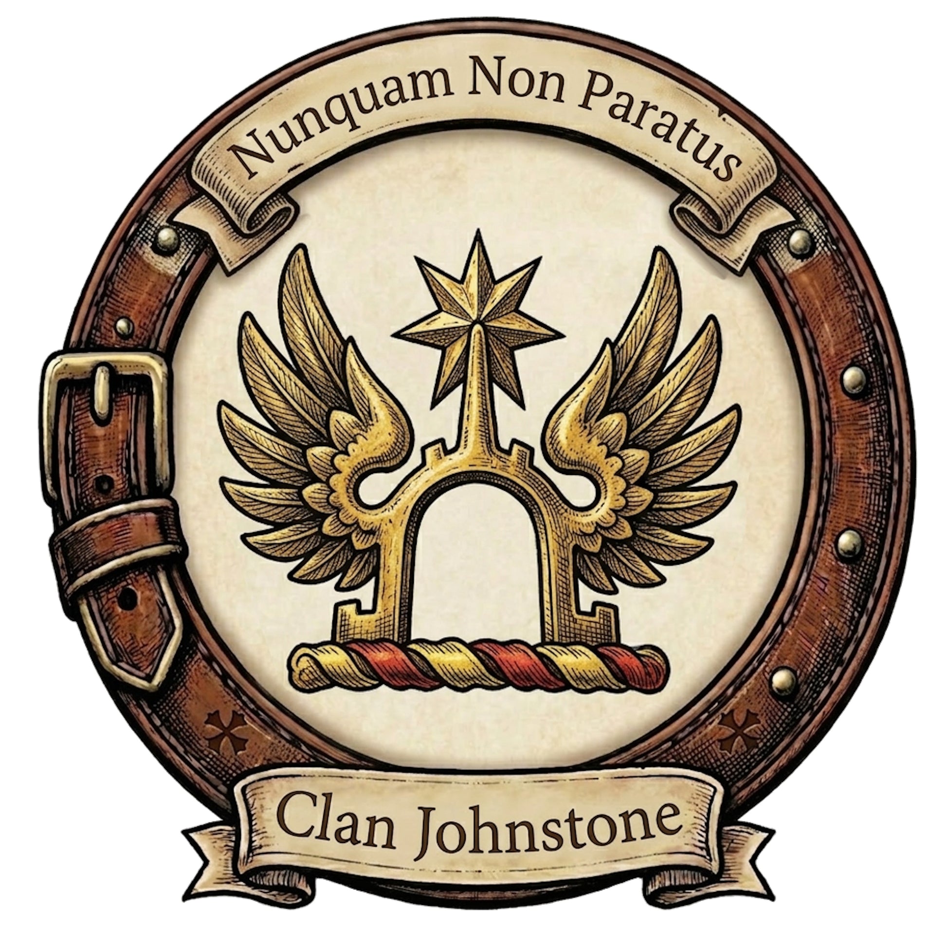 Clan Johnstone Crest digital download: Includes Color PNG, B&W PNG, and SVG vector files