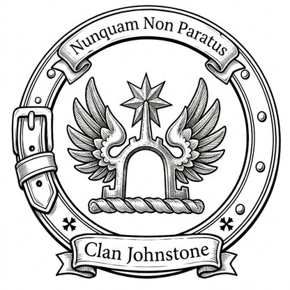 Clan Johnstone Crest digital download: Includes Color PNG, B&W PNG, and SVG vector files