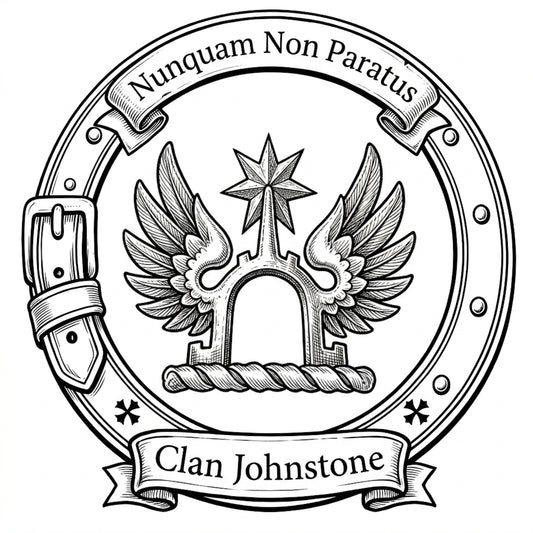 Clan Johnstone Crest digital download: Includes Color PNG, B&W PNG, and SVG vector files