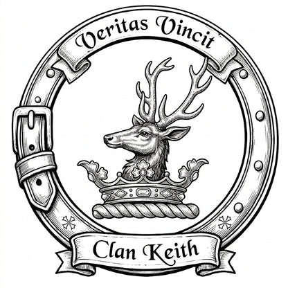 Clan Keith Crest digital download: Includes Color PNG, B&W PNG, and SVG vector files