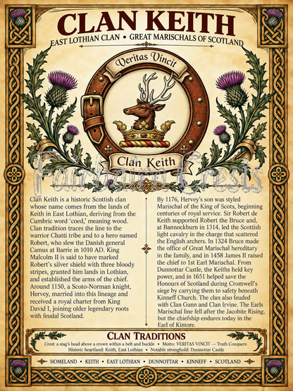 Clan Keith Poster - Digital Download