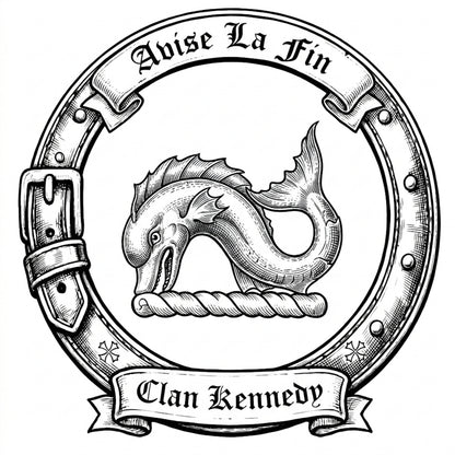 Clan Kennedy Crest digital download: Includes Color PNG, B&W PNG, and SVG vector files
