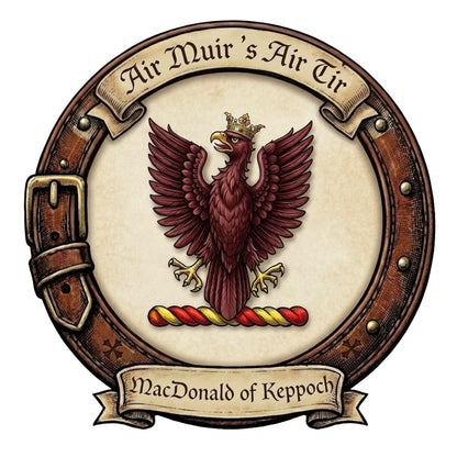 Clan MacDonald of Keppoch Crest digital download: Includes Color PNG, B&W PNG, and SVG vector files