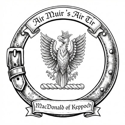 Clan MacDonald of Keppoch Crest digital download: Includes Color PNG, B&W PNG, and SVG vector files