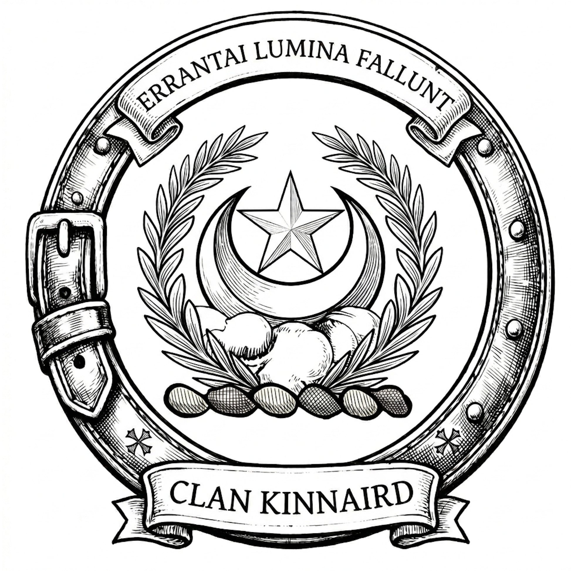 Clan Kinnaird Crest digital download: Includes Color PNG, B&W PNG, and SVG vector files
