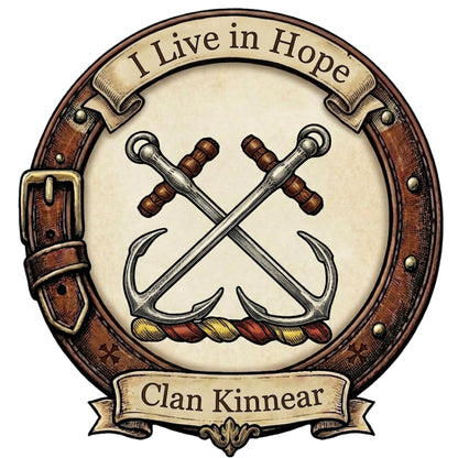 Clan Kinnear Crest digital download: Includes Color PNG, B&W PNG, and SVG vector files
