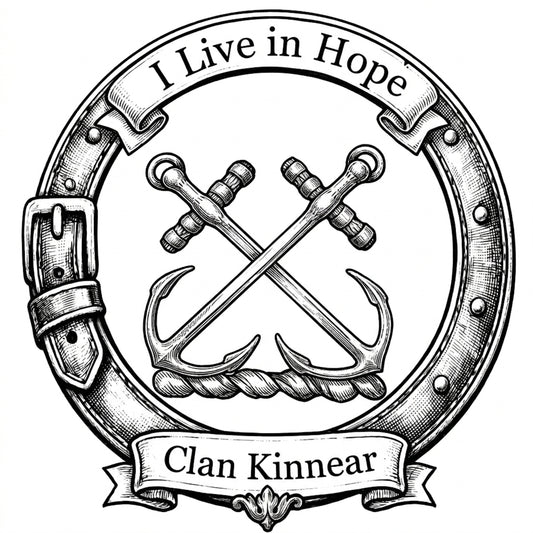 Clan Kinnear Crest digital download: Includes Color PNG, B&W PNG, and SVG vector files