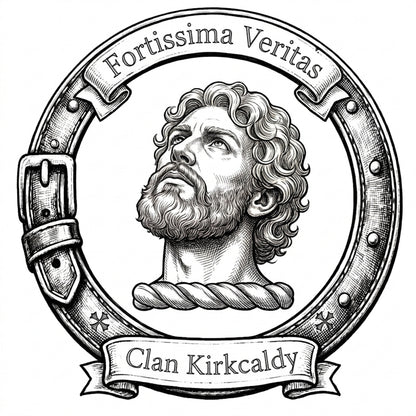Clan Kirkcaldy Crest digital download: Includes Color PNG, B&W PNG, and SVG vector files