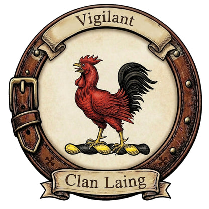 Clan Laing Crest digital download: Includes Color PNG, B&W PNG, and SVG vector files