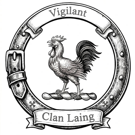 Clan Laing Crest digital download: Includes Color PNG, B&W PNG, and SVG vector files
