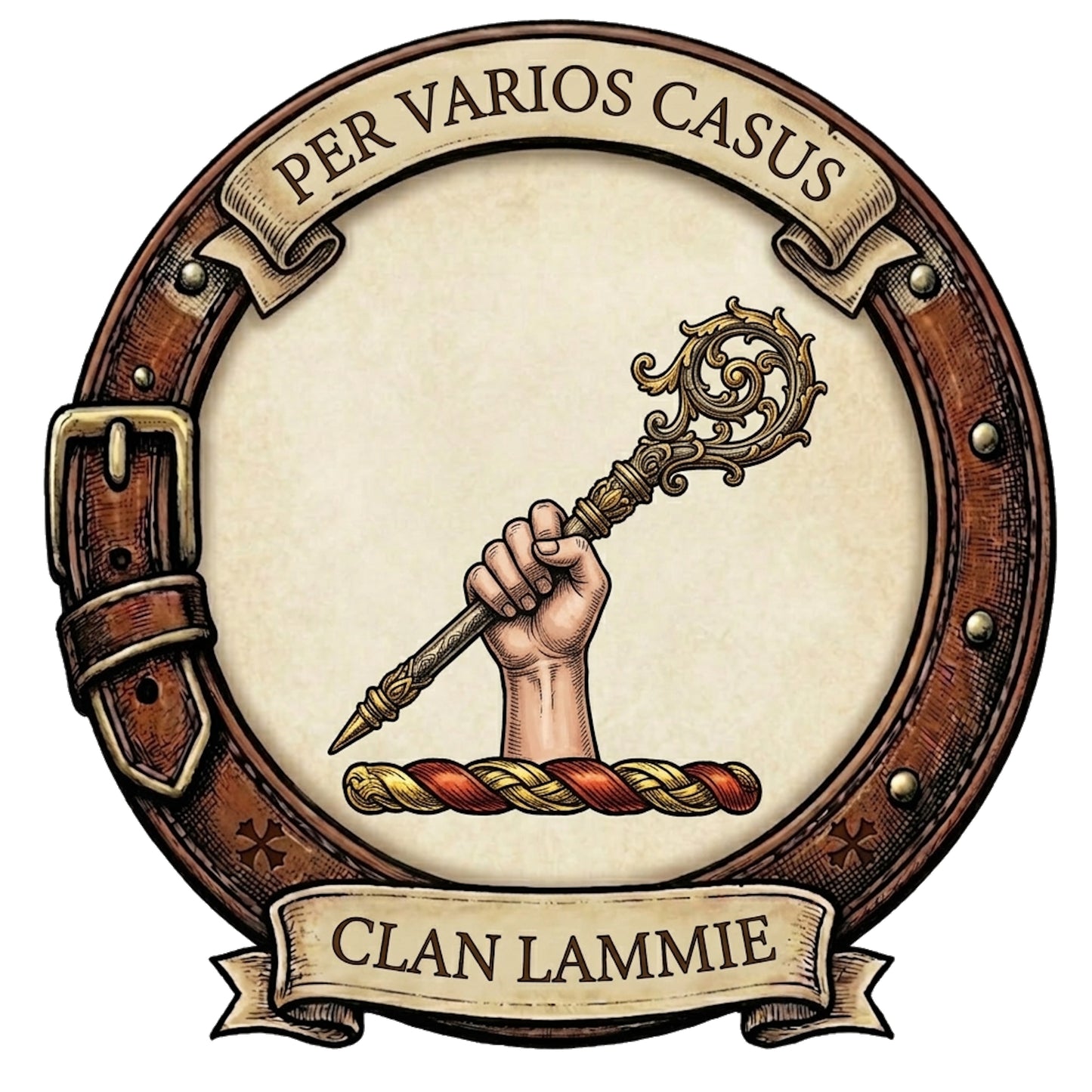 Clan Lammie Crest digital download: Includes Color PNG, B&W PNG, and SVG vector files