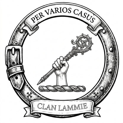 Clan Lammie Crest digital download: Includes Color PNG, B&W PNG, and SVG vector files