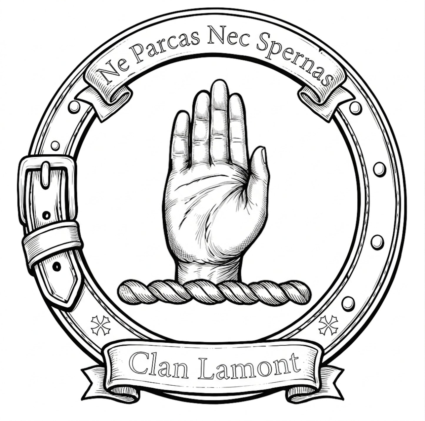 Clan Lamont Crest digital download: Includes Color PNG, B&W PNG, and SVG vector files