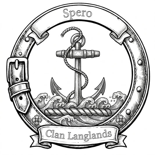 Clan Langlands Crest digital download: Includes Color PNG, B&W PNG, and SVG vector files