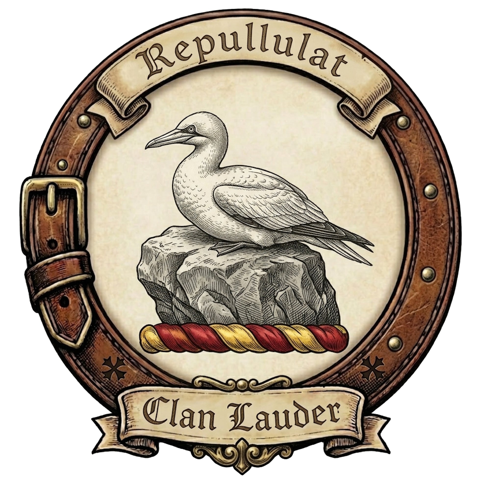 Clan Lauder Crest digital download: Includes Color PNG, B&W PNG, and SVG vector files