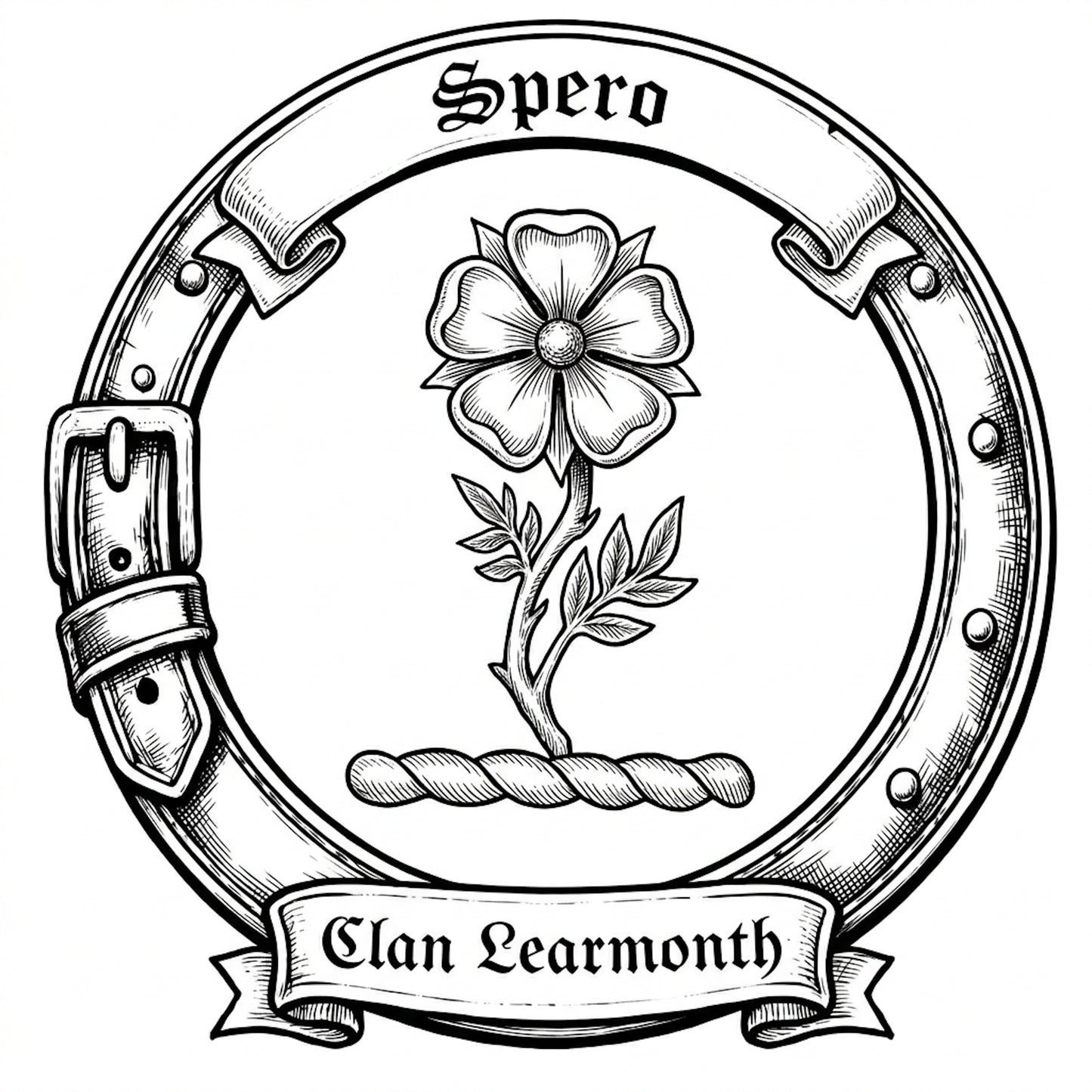Clan Learmonth Crest digital download: Includes Color PNG, B&W PNG, and SVG vector files