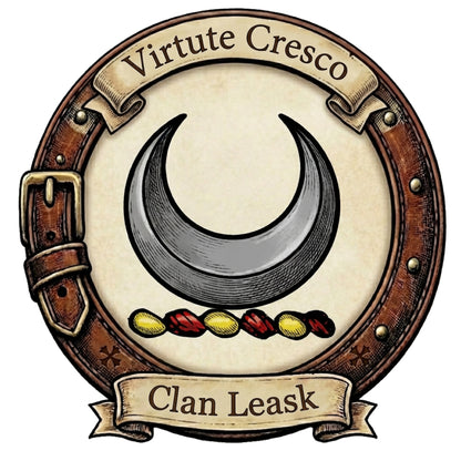 Clan Leask Crest digital download: Includes Color PNG, B&W PNG, and SVG vector files