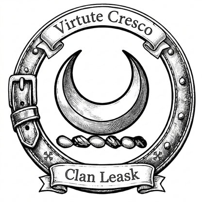 Clan Leask Crest digital download: Includes Color PNG, B&W PNG, and SVG vector files