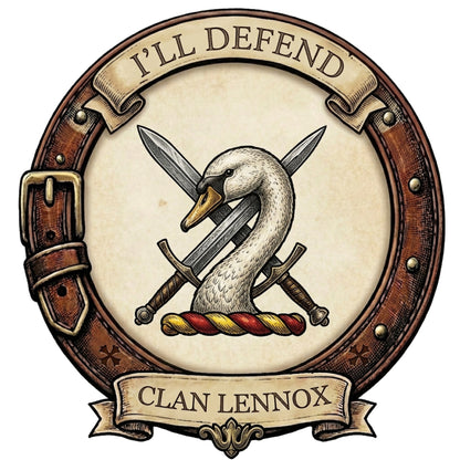 Clan Lennox Crest digital download: Includes Color PNG, B&W PNG, and SVG vector files