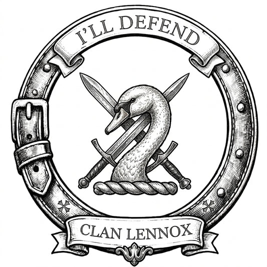 Clan Lennox Crest digital download: Includes Color PNG, B&W PNG, and SVG vector files