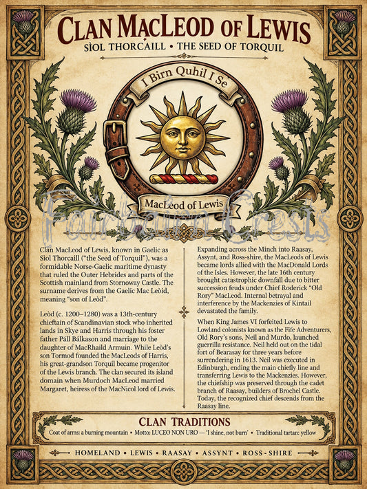 Clan MacLeod of Lewis Poster - Digital Download