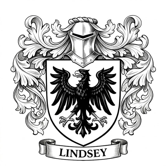The Lindsey Family Coat of Arms digital download: Includes Color PNG, B&W PNG, and SVG vector files