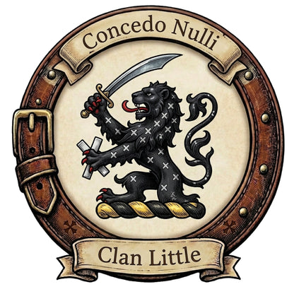 Clan Little Crest digital download: Includes Color PNG, B&W PNG, and SVG vector files
