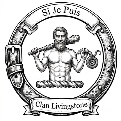 Clan Livingstone Crest digital download: Includes Color PNG, B&W PNG, and SVG vector files
