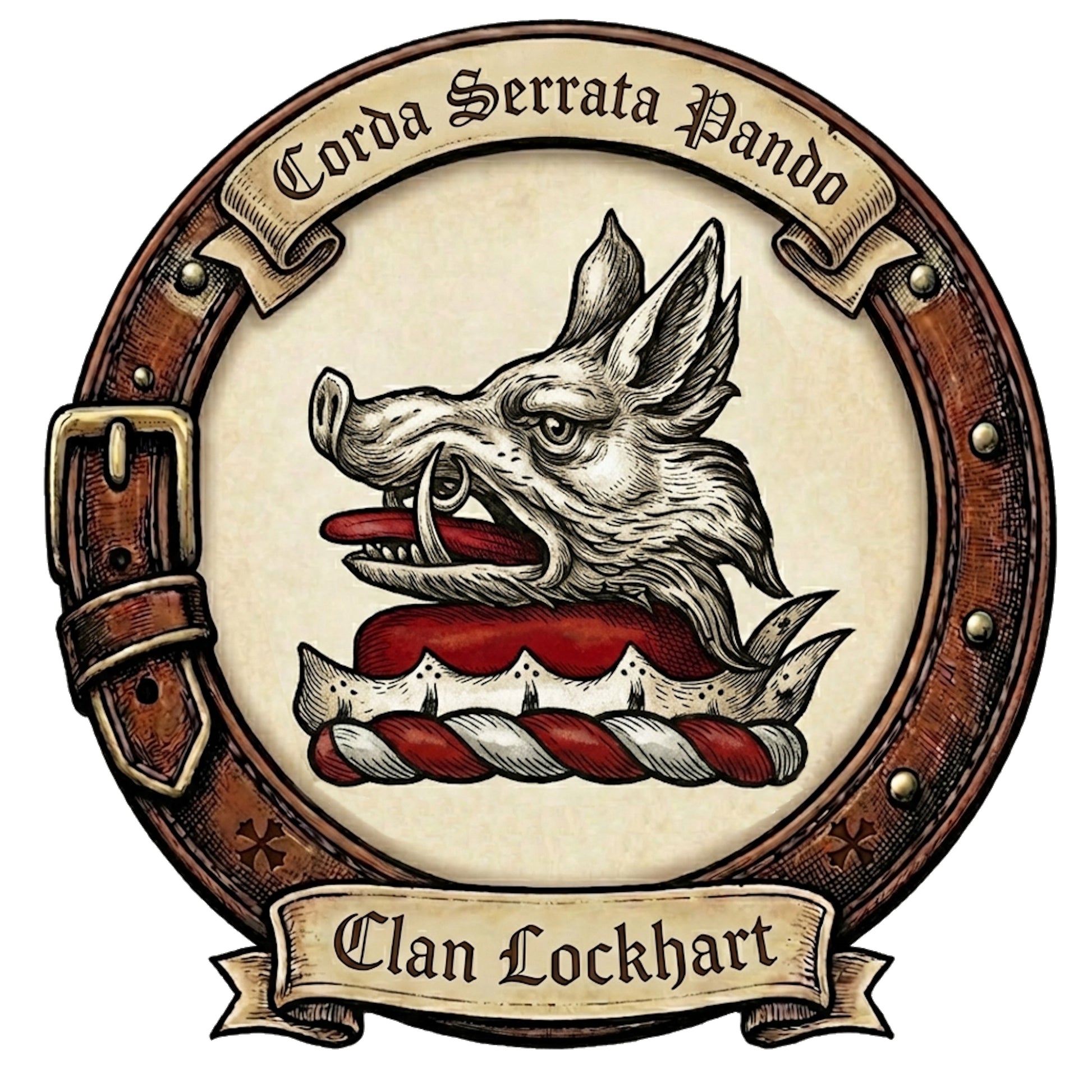 Clan Lockhart Crest digital download: Includes Color PNG, B&W PNG, and SVG vector files
