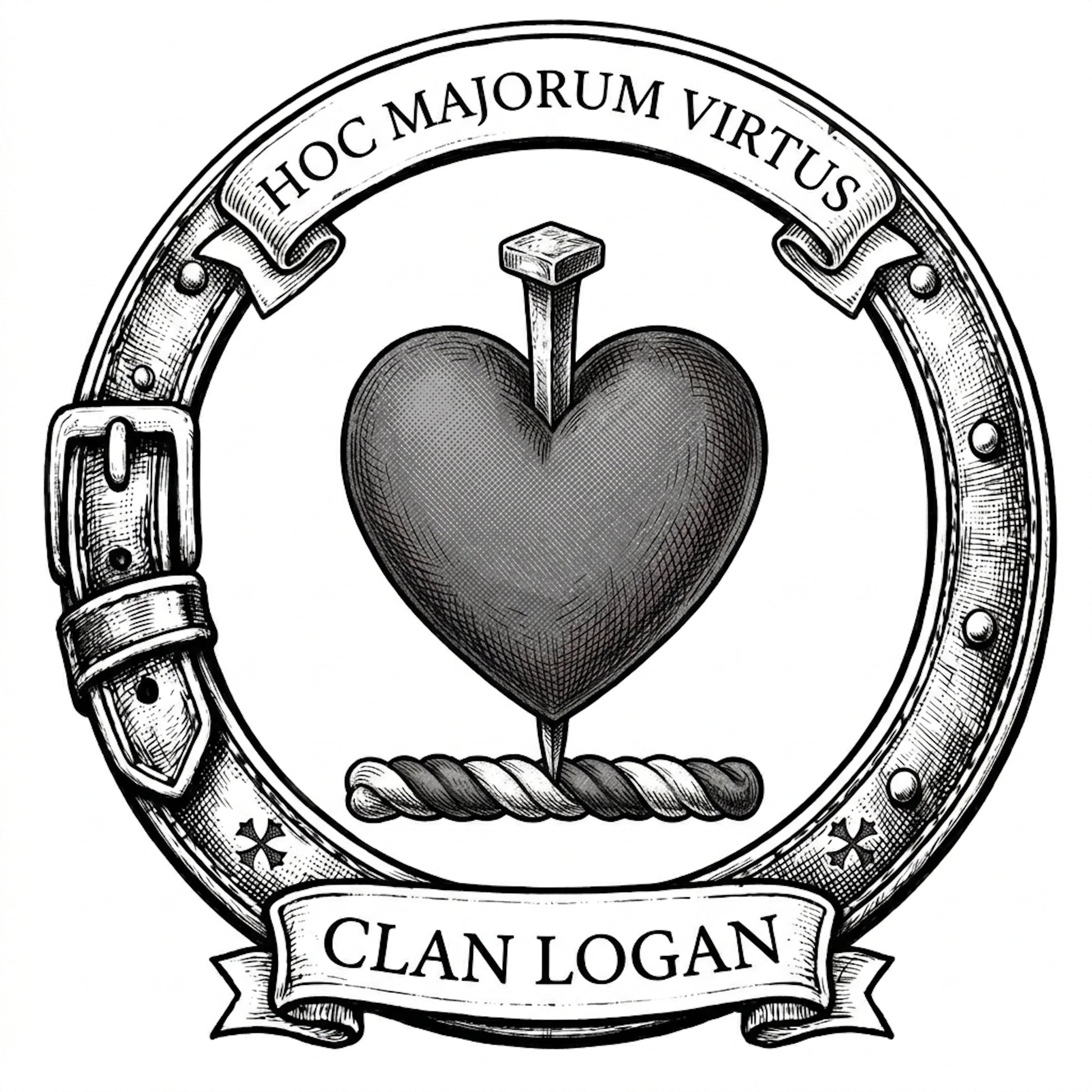 Clan Logan Crest digital download: Includes Color PNG, B&W PNG, and SVG vector files