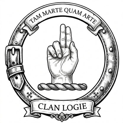 Clan Logie Crest digital download: Includes Color PNG, B&W PNG, and SVG vector files