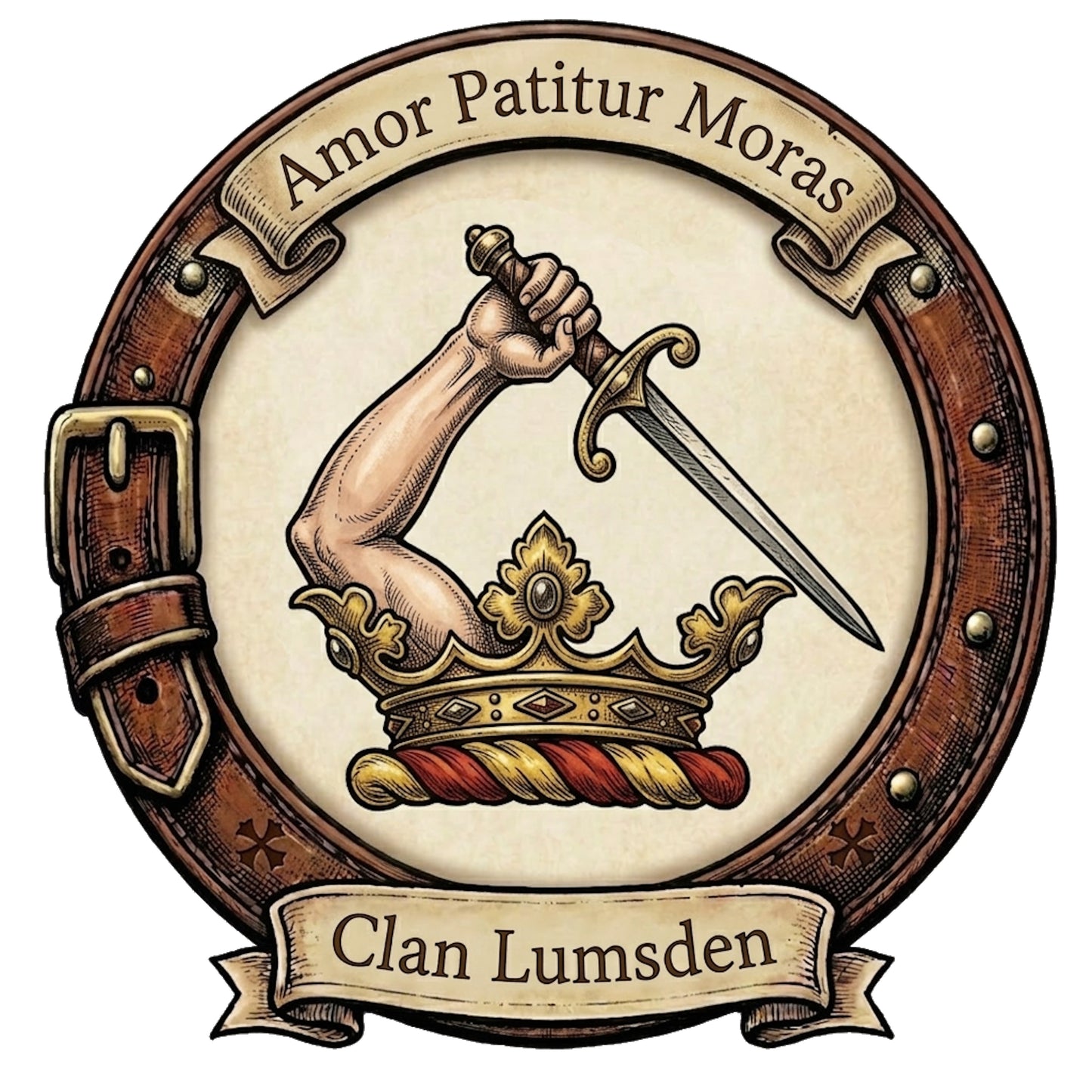 Clan Lumsden Crest digital download: Includes Color PNG, B&W PNG, and SVG vector files