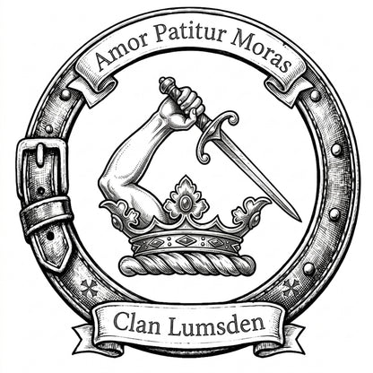 Clan Lumsden Crest digital download: Includes Color PNG, B&W PNG, and SVG vector files