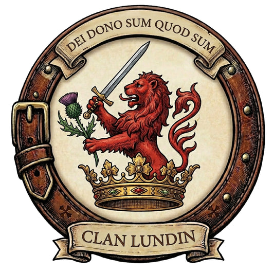 Clan Lundin Crest digital download: Includes Color PNG, B&W PNG, and SVG vector files