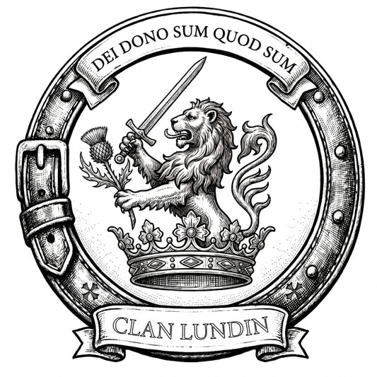Clan Lundin Crest digital download: Includes Color PNG, B&W PNG, and SVG vector files