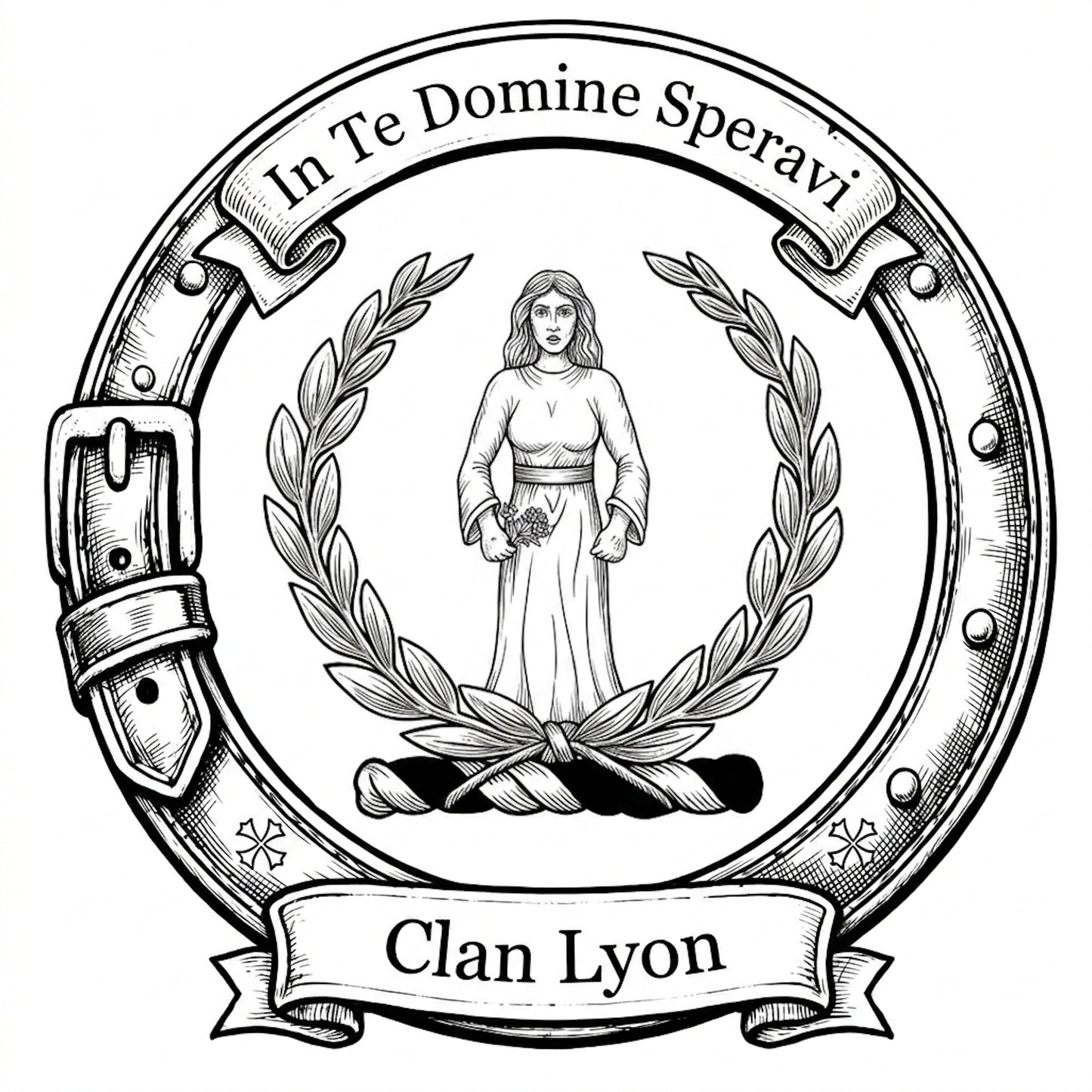 Clan Lyon Crest digital download: Includes Color PNG, B&W PNG, and SVG vector files