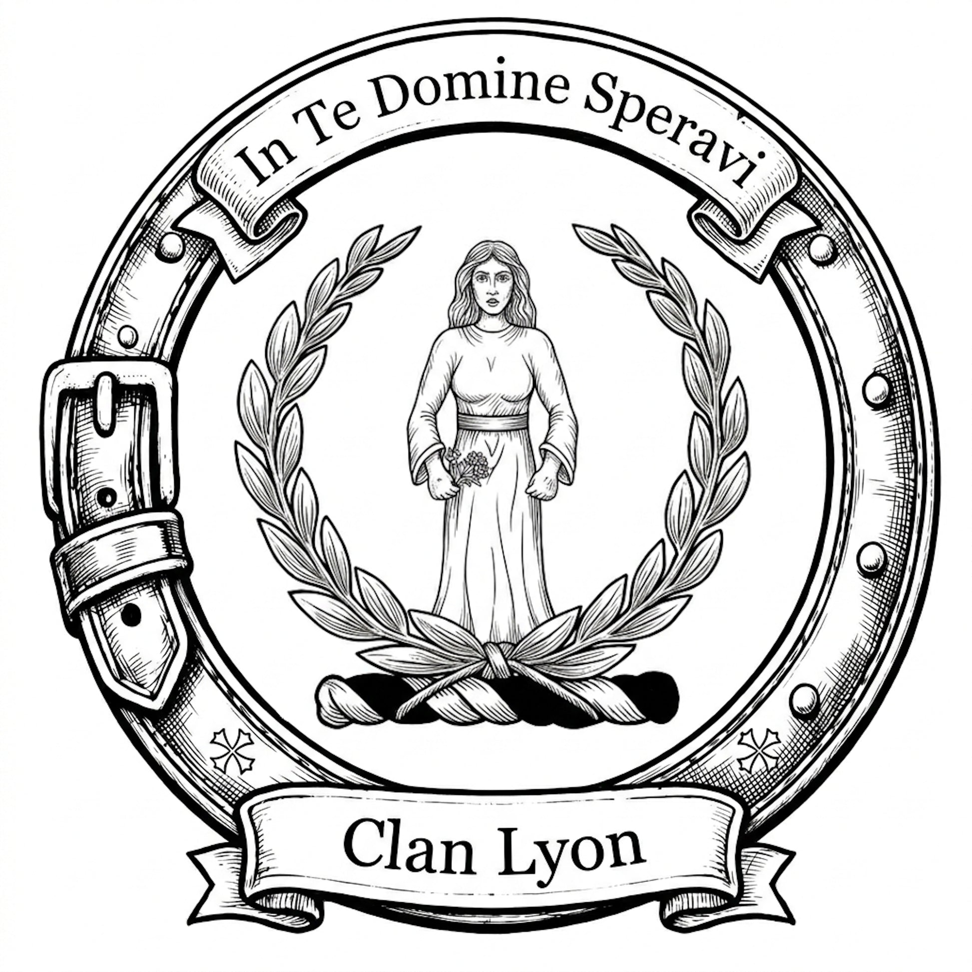 Clan Lyon Crest digital download: Includes Color PNG, B&W PNG, and SVG vector files