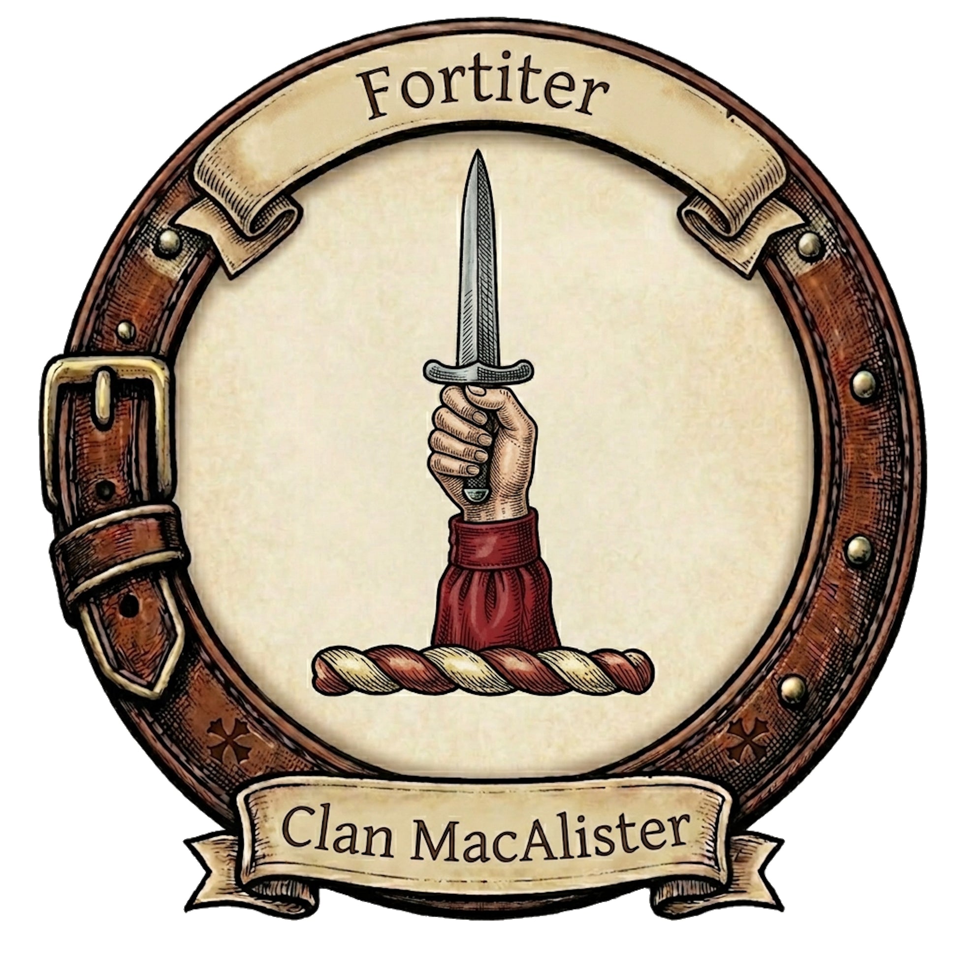 Clan MacAlister Crest digital download: Includes Color PNG, B&W PNG, and SVG vector files