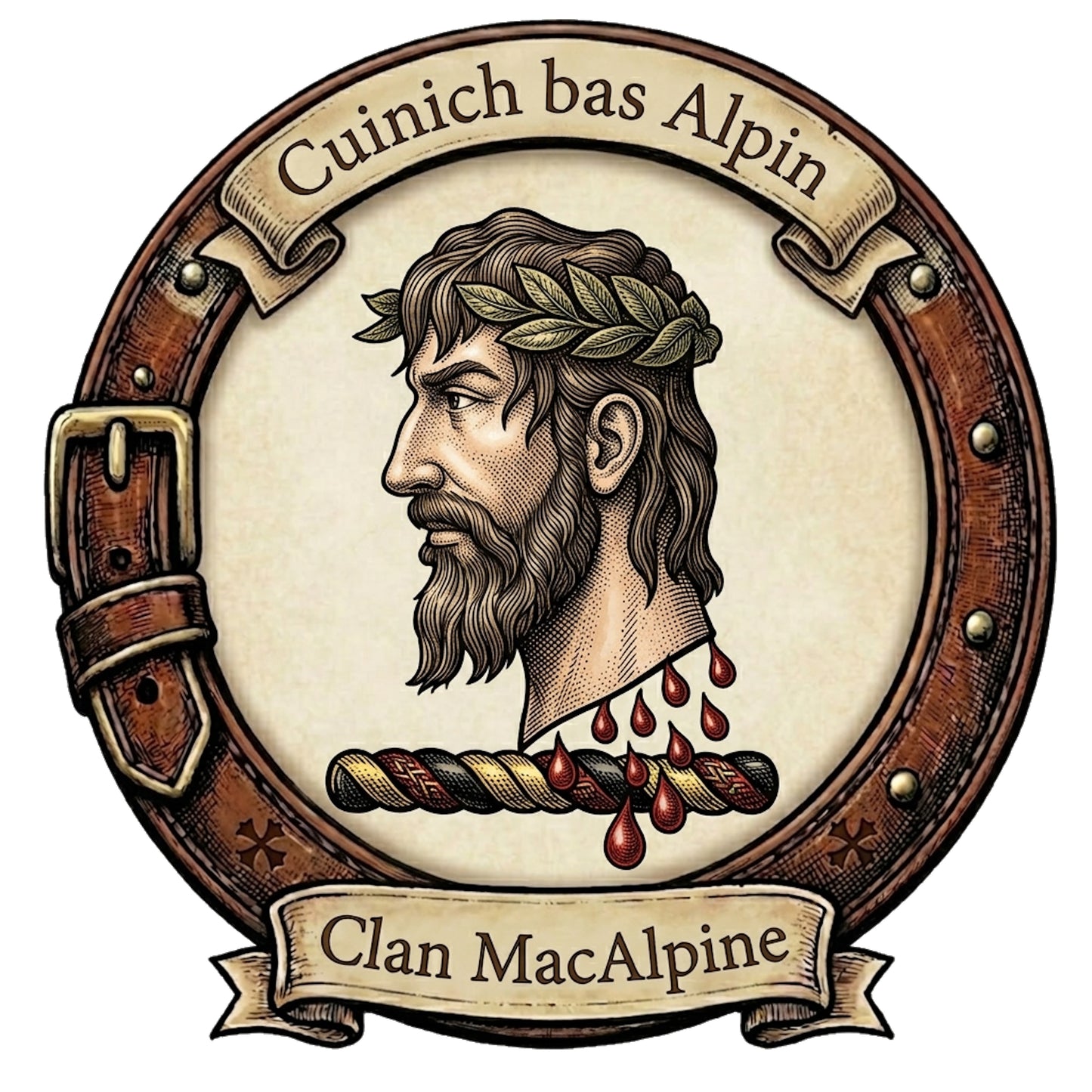 Clan MacAlpine Crest digital download: Includes Color PNG, B&W PNG, and SVG vector files